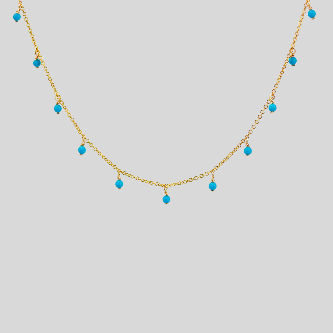 Minimalist floating Turquoise necklace